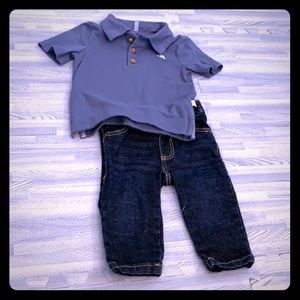 Infant Polo and Jeans Set